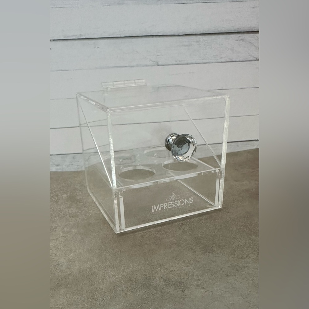 Impressions Vanity Diamond Collection 4-Slot Acrylic Makeup Blender Case